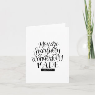PSALM 139 FEARFULLY AND WONDERFULLY MADE CARD KAART