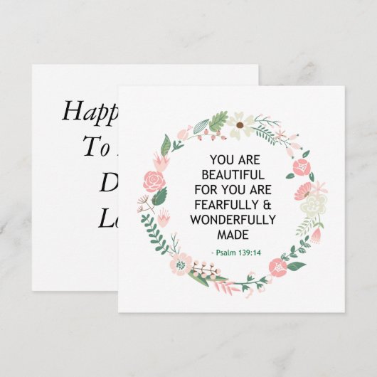 Psalm 139 Je bent mooi (Voorkant / Achterkant)