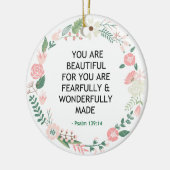 Psalm 139 Je bent mooi Keramisch Ornament (Links)