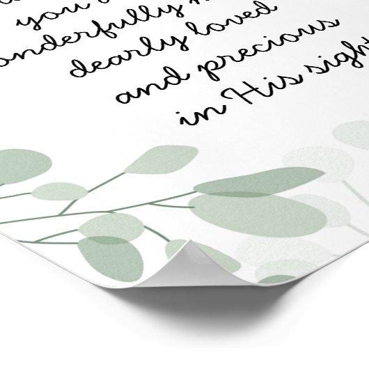 Psalm 139 Kind van Gods Bijbel Naam Poster (Hoek)