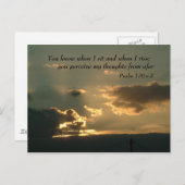 Psalm 139 v 2% pipe% Inspirerend Woorden Briefkaart (Voorkant / Achterkant)