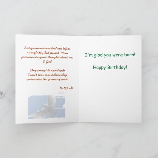 Psalm 139 Verjaardag Kaart (Binnen)