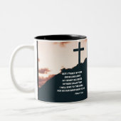 Psalm 13:15 Zing tot God, Bijbelvers Tweekleurige Koffiemok (Links)