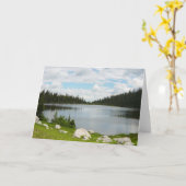 Psalm 13:5-6 Schilderachtig Wenskaart bergmeer Kaart (Gele Bloem)