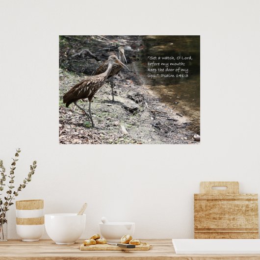 Psalm 141:3 Scripture Poster (Keuken)