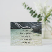 Psalm 142:3 Als mijn geest flauw groeit.... Briefkaart (Staand voorkant)