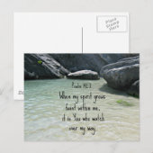 Psalm 142:3 Als mijn geest flauw groeit.... Briefkaart (Voorkant / Achterkant)