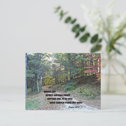 Psalm 142:3 Als mijn geest zwak wordt... Briefkaart (Staand voorkant)