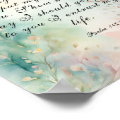 Psalm 143:8 Bijbelvers Kunst Poster (Hoek)