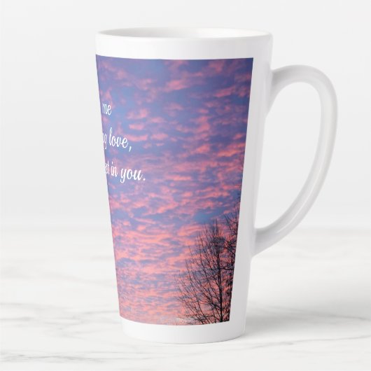 Psalm 143:8 grote latte Mok (Rechts)