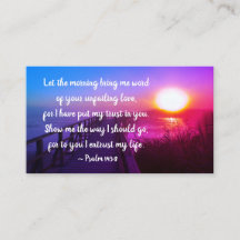 Psalm 143:8 Ik heb mijn vertrouwen gevestigd in Yo