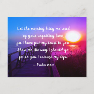 Psalm 143:8 Ik vertrouw op jou, Bijbelversie Briefkaart
