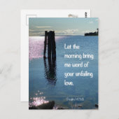 Psalm 143:8 Onaantoonbaar Briefkaart van de Manusc (Voorkant / Achterkant)