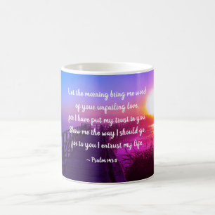 Psalm 143:8 Show mij de weg, Bijbelvers Koffiemok