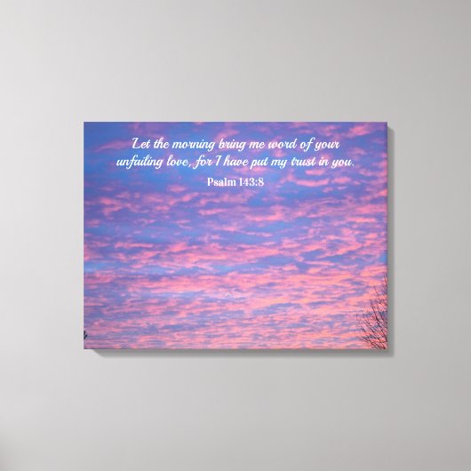 Psalm 143:8 Verpakt Canvas (Voorkant)