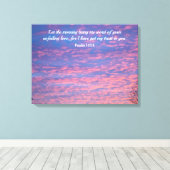 Psalm 143:8 Verpakt Canvas Afdruk (Insitu (Houten vloer))