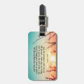 Psalm 143:8 Word of Your Unfail Love Sunrise Bagagelabel (Voorkant verticaal)