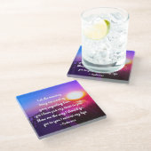 Psalm 143:8 Word van Uw onfaalbare Liefde, Manuscr Glazen Onderzetter (Schuin)