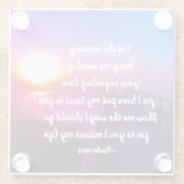 Psalm 143:8 Word van Uw onfaalbare Liefde, Manuscr Glazen Onderzetter (Achterkant)