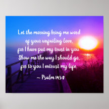 Psalm 143:8 Word van Uw onfaalbare Liefde, Manuscr