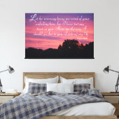 Psalm 143 Zonsopgang Verpakt Canvas (Insitu (Slaapkamer))