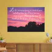 Psalm 143 Zonsopgang Verpakt Canvas (Insitu (Woonkamer))