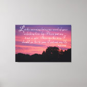 Psalm 143 Zonsopgang Verpakt Canvas (Voorkant)