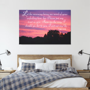 Psalm 143 Zonsopgang Verpakt Canvas Afdruk