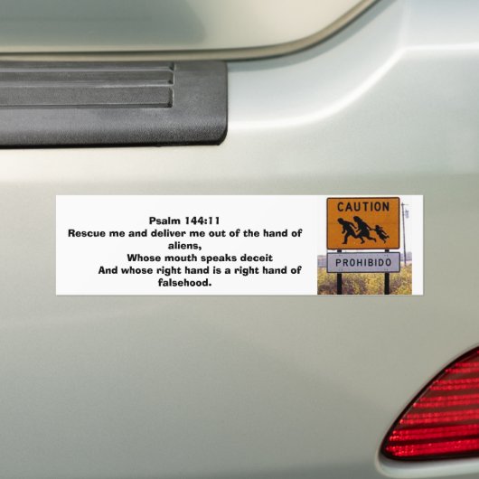Psalm 144:11 Redding me van de buitenaardse wezens Bumpersticker (Op auto)