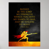 Psalm 144:1 Bijbelversie Poster (Voorkant)