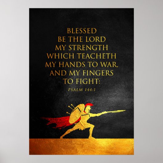 Psalm 144:1 Bijbelversie Poster (Voorkant)