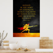 Psalm 144:1 Bijbelversie Poster (Keuken)