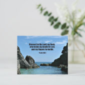 Psalm 144:1 Gezegend als de Heer, mijn steen.. Briefkaart (Staand voorkant)