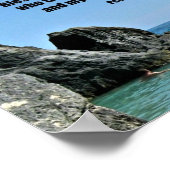 Psalm 144:1 Gezegend als de Heer, mijn steen.. Poster (Hoek)