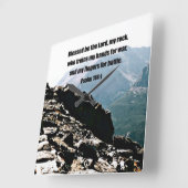 Psalm 144:1 Gezegend als de Heer... Vierkante Klok (Hoek)