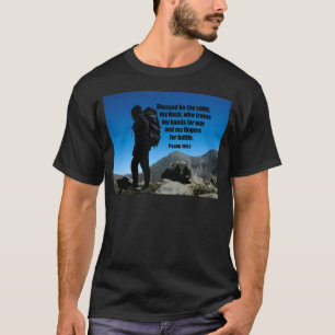 Psalm 144:1 Gezegend is de Heer mijn rots die T-shirt