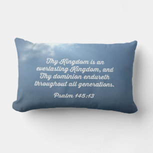 Psalm 145:13 Uw Koninkrijk is een eeuwig Koninkrij Buitenkussen