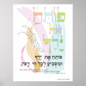Psalm 145:15 "Je opent je hand" Poster (Voorkant)