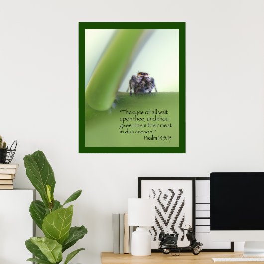 Psalm 145:15 Poster Scripture (Thuiskantoor)