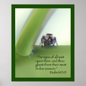 Psalm 145:15 Poster Scripture (Voorkant)