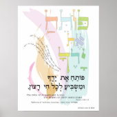 Psalm 145:15 "U opent uw hand"-transliteratie Poster (Voorkant)