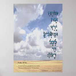 Psalm 145:16 "Je opent je hand" Poster