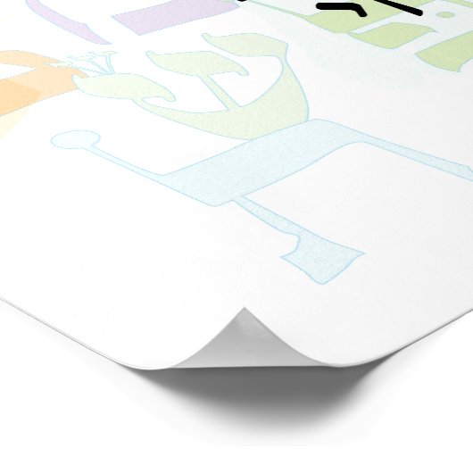 Psalm 145:16 "You Open Your Hand" Hebreeuws / Enge Poster (Hoek)