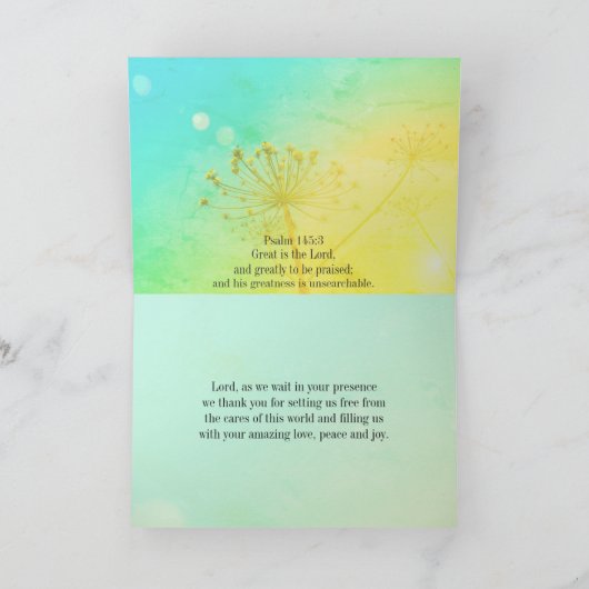 Psalm 145:3 Geweldig is de Heer, Bijbelverse Bedankkaart (Binnen)