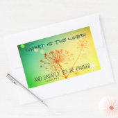 Psalm 145:3 Zeer te prijzen, Bijbelvers Rechthoekige Sticker (Envelop)
