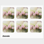 Psalm 147:11 Inspirerende bijbelroze rozen Vierkante Sticker (Vel)