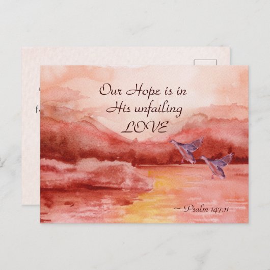 Psalm 147:11 Onze hoop is in Zijne naakte liefde Briefkaart (Voorkant / Achterkant)