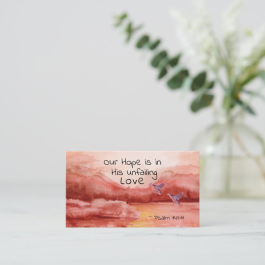Psalm 147:11 Onze hoop is in Zijne naakte liefde Visitekaartje (Staand voorkant)