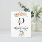 Psalm 147:1, Letter P, waterverf scriptkaart (Staand voorkant)