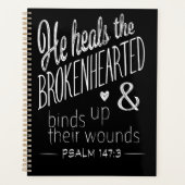 Psalm 147:3 Boodschap van hoop en genezing Planner (Voorkant)